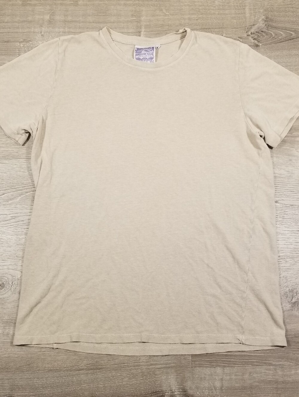 Jungmaven T Shirt Mens XL Beige Hemp Cotton Casual Classic Outdoor Stretch